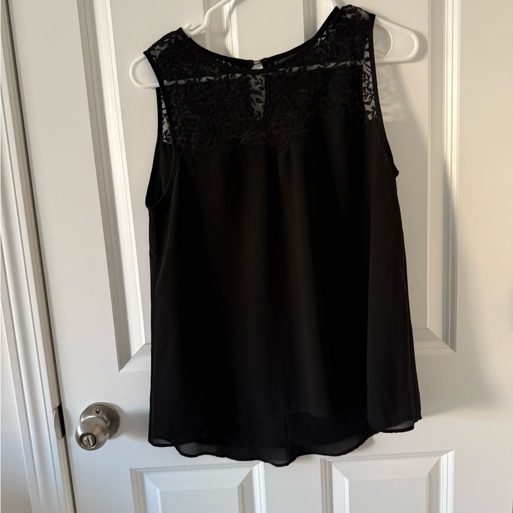 Lapis Elegant Black Lace Top